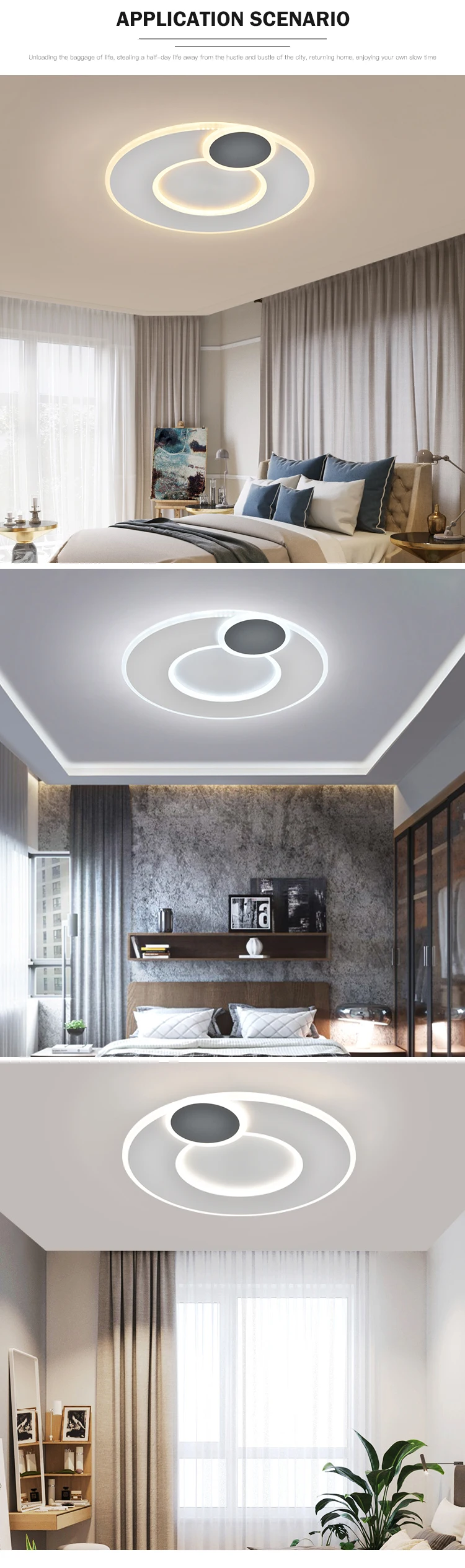 2020 China factory cheap price modern unique circle design led ceiling lamp lighting