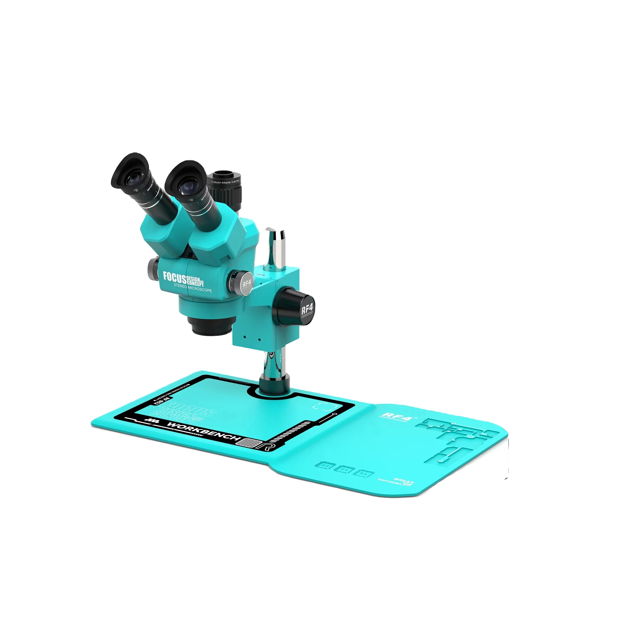 RF4 RF-6555PRO MAX - 6.5-55X Synchronous Zoom Stereo Microscope
