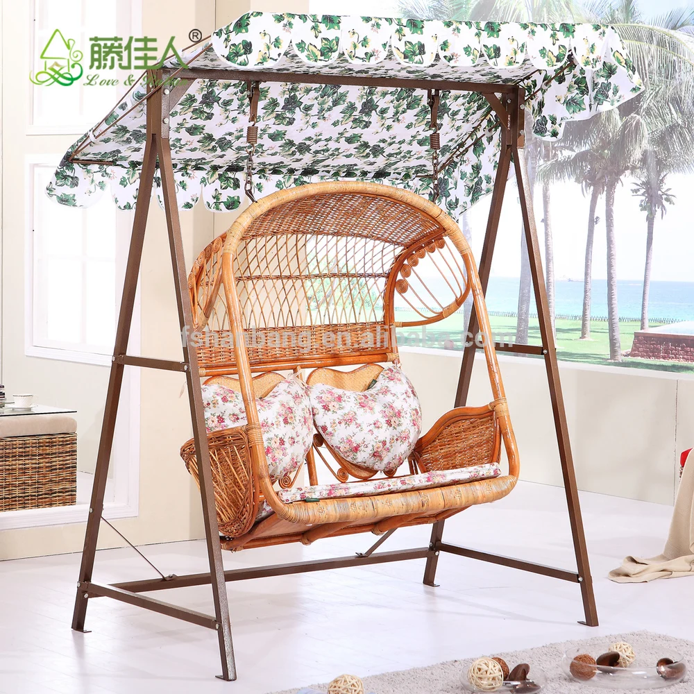 rattan two seater swing seat