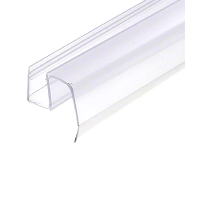 product hot sale p995w pvc clear bottom seal sweep  slips with drip rail for cambridge and crescent sliding shower door system-4