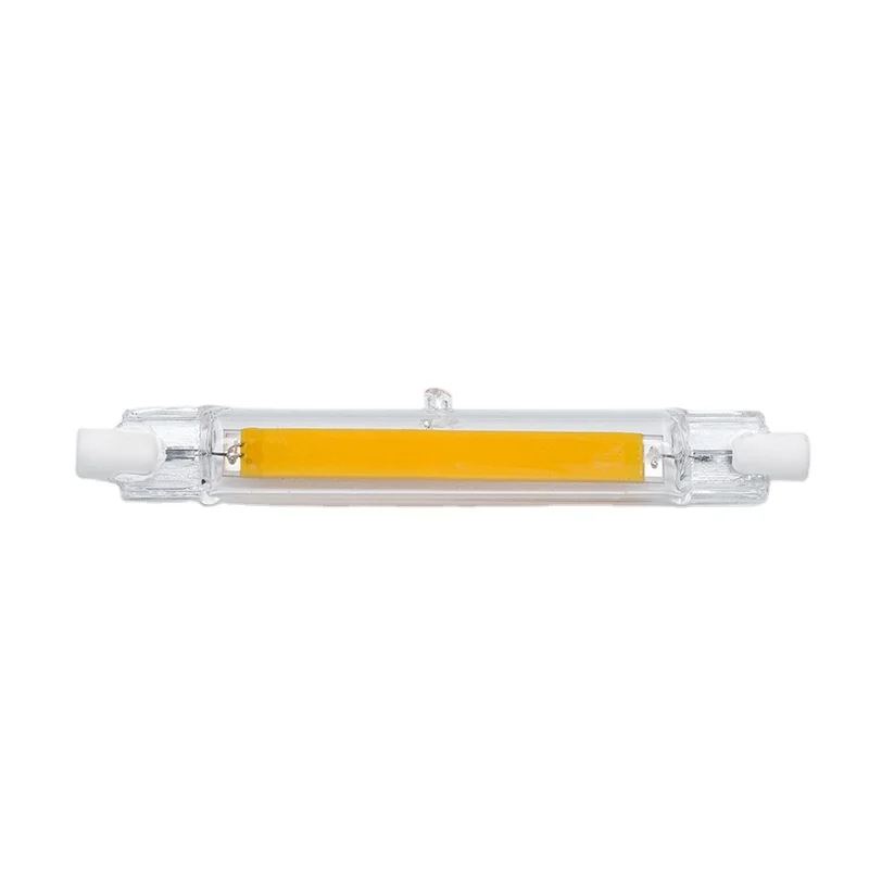 R7S 220V  LED Lamp 118mm COB 8W All Glass Halogen Replacement