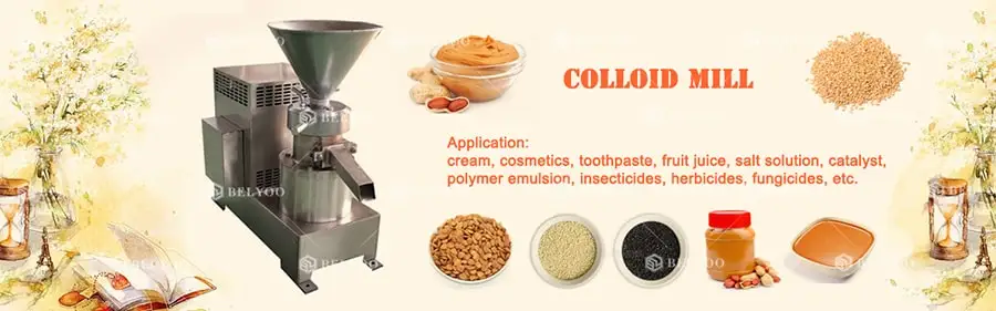 Stainless steel industrial colloid mill peanut butter ginger garlic pistachio paste chili tahini tomato sauce making machine