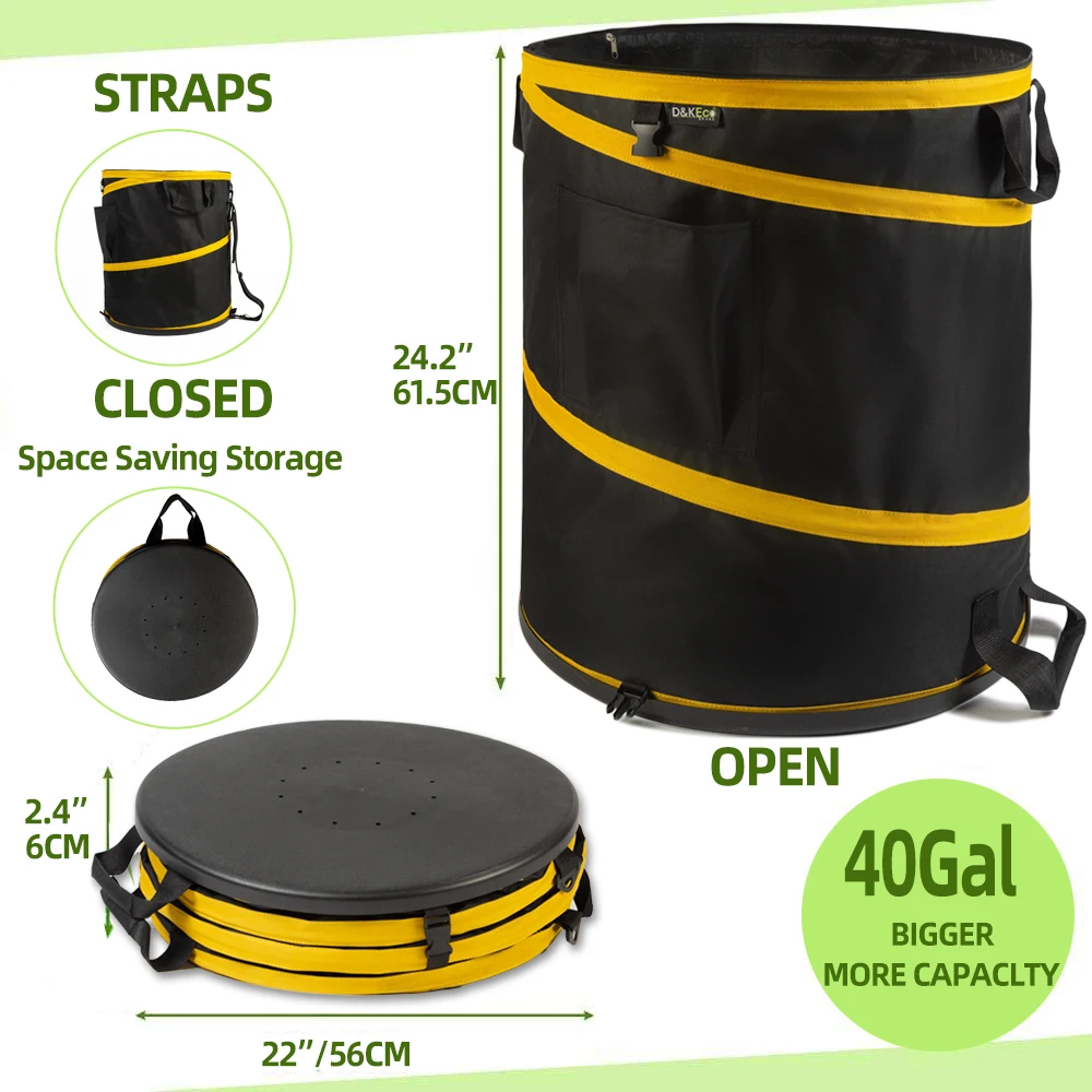 

reusable garden waste bag,100 Pieces, Green/yellow/black/custom