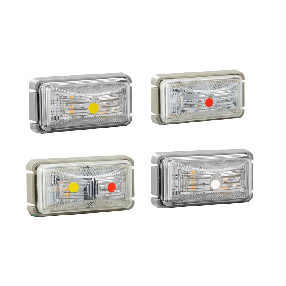 Manufacturer High quality DOT Rectangle Outline 10-30 Volt LED Trailer Truck Rectangular Side Marker Clearance Light
