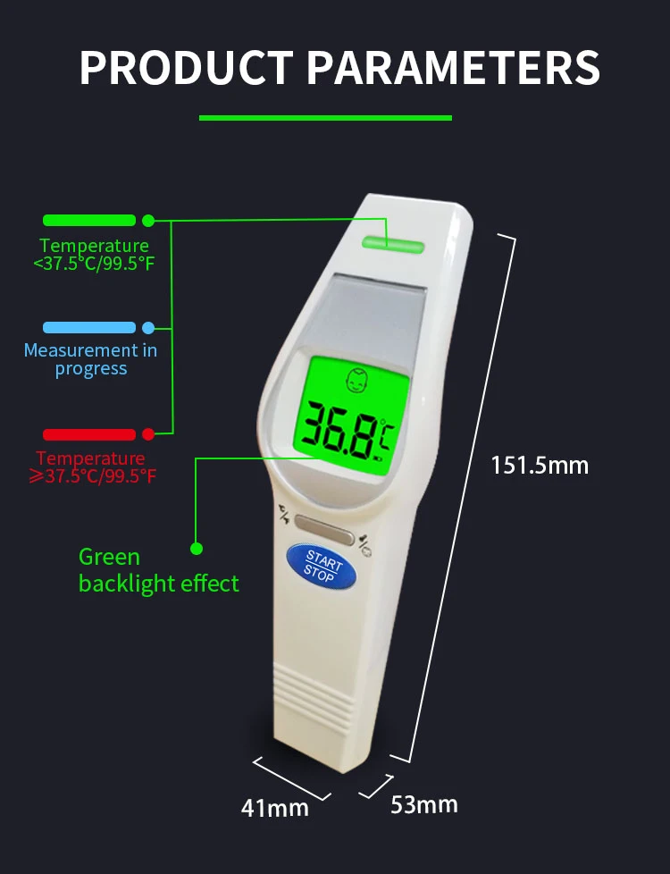 Multi Function Medical Mini Infrared Digital Wireless Baby Infrared Forehead Thermometer Bluetooth
