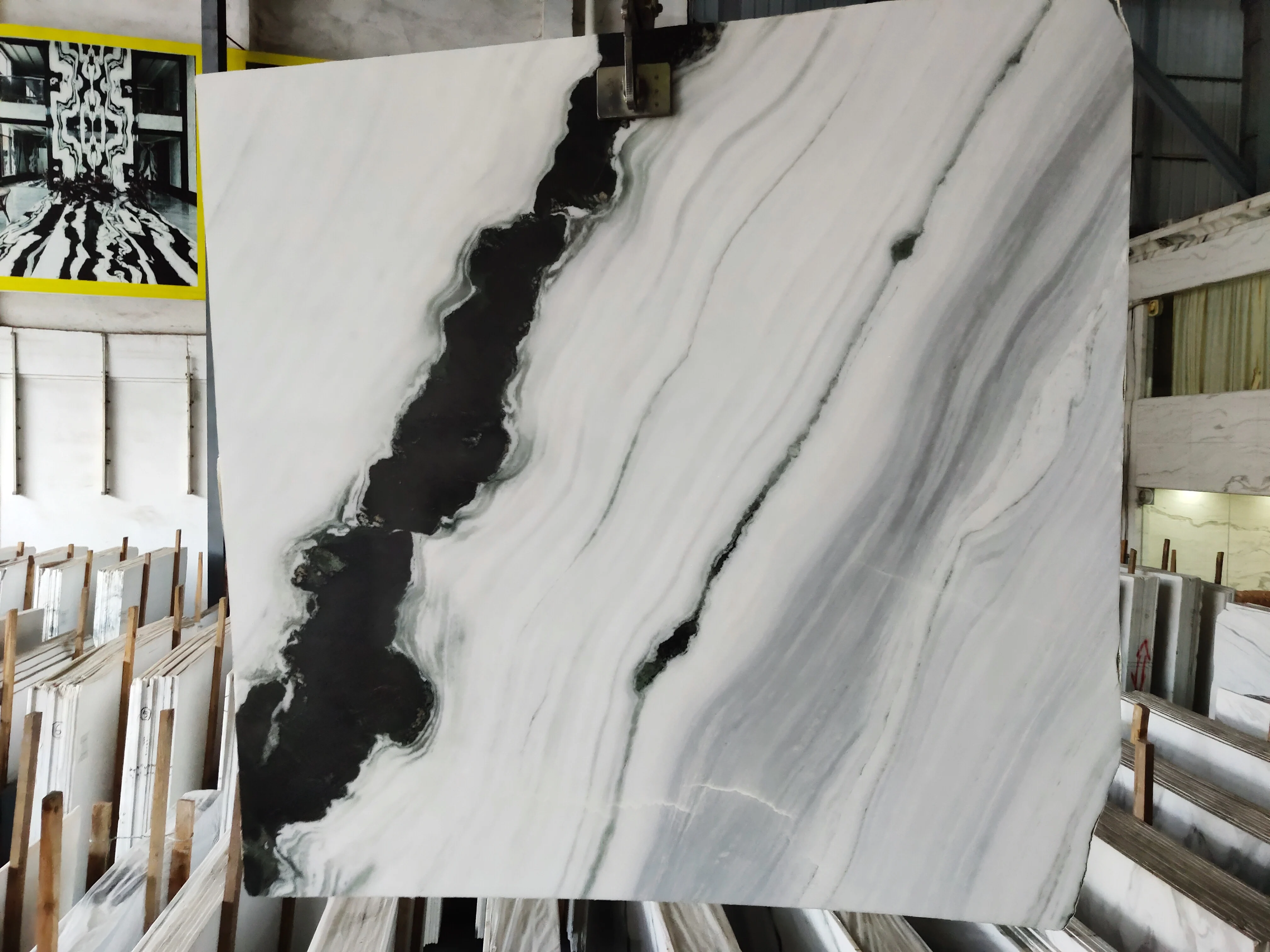 Black Veins Panda White Marble Slab From China Nature Marble| Alibaba.com