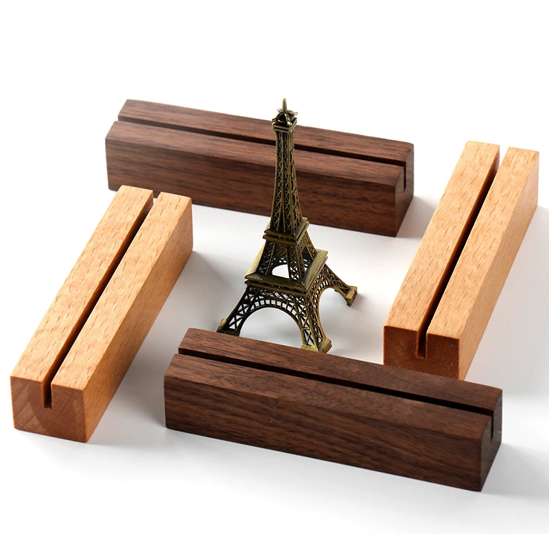 Black Wanlut Wood Menu Stands Block Wooden Restaurant Menu Holder