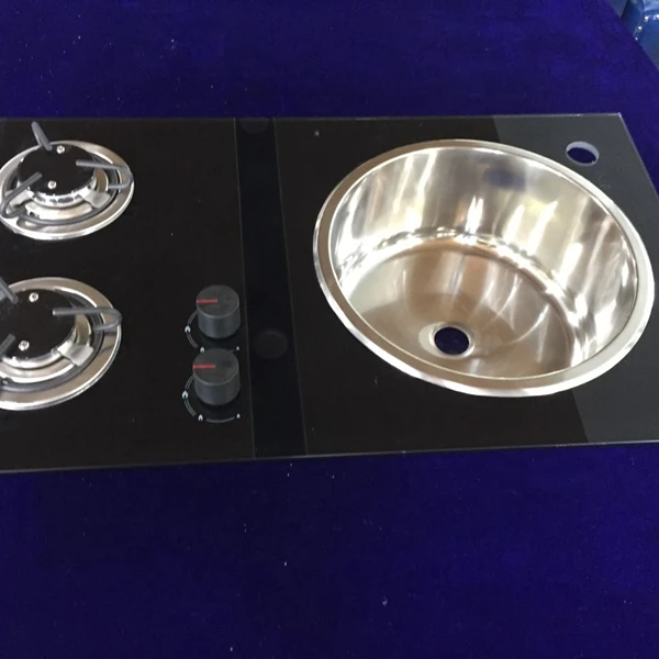 Two Burner Gas Stove And Sink Combo For Rv Boat Yacht Caravan Motorhome