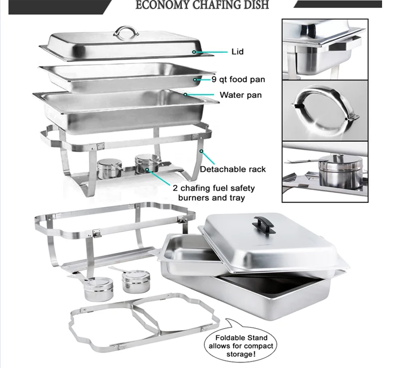 Buffet Round Roll Top Hot Pot Chafing Dish Fuel Holder,Luxury Buffet