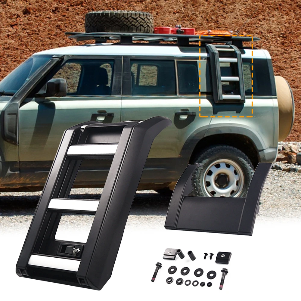 Foldable Side Ladder For 2020 2021 Land Rover Defender Essential Foldable Side Ladder For 2020 2021 Land Rover Defender Essential