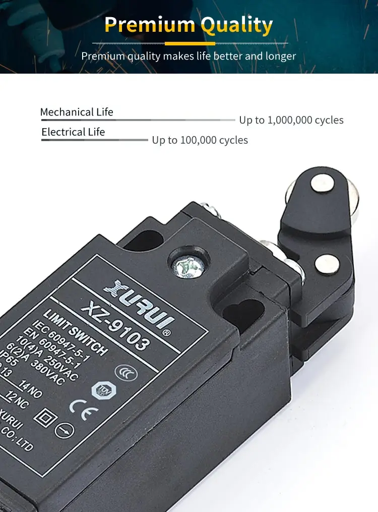 XURUI XZ9103 Roller lever type industrial limit switch for machine 