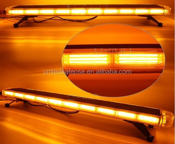 13" to 71" New COB Led flash warning strobe light bar Car Truck Tow Beacons Safety emergency Lightbar Amber Yellow