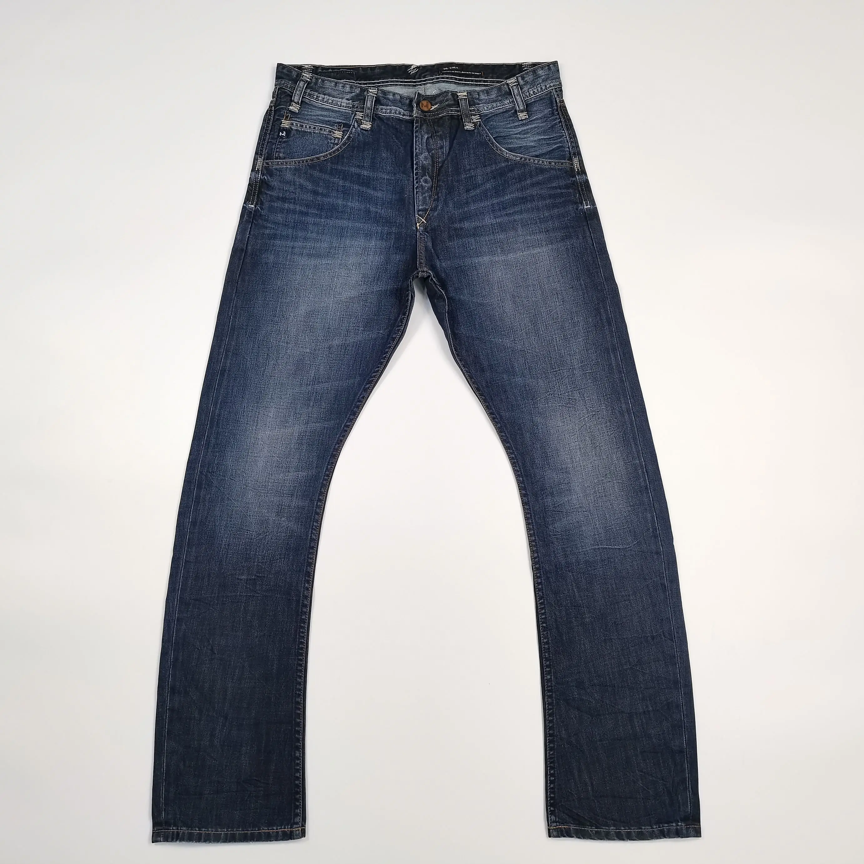 customized wholesale high quality blue simple mens jeans pant