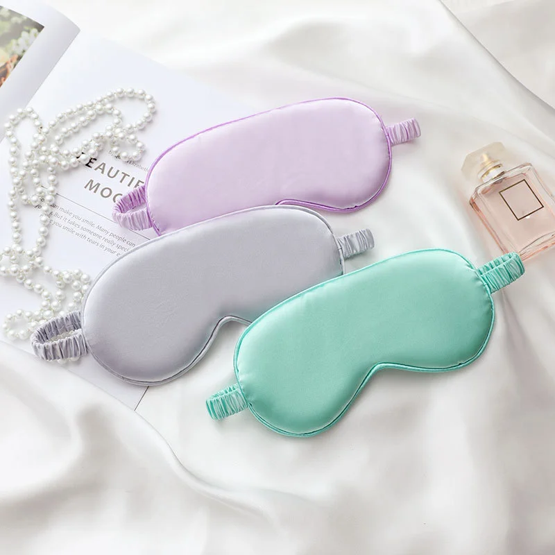 Unisex Super Smooth Blindfold Silk Satin Sleeping Eye Mask With Elastic