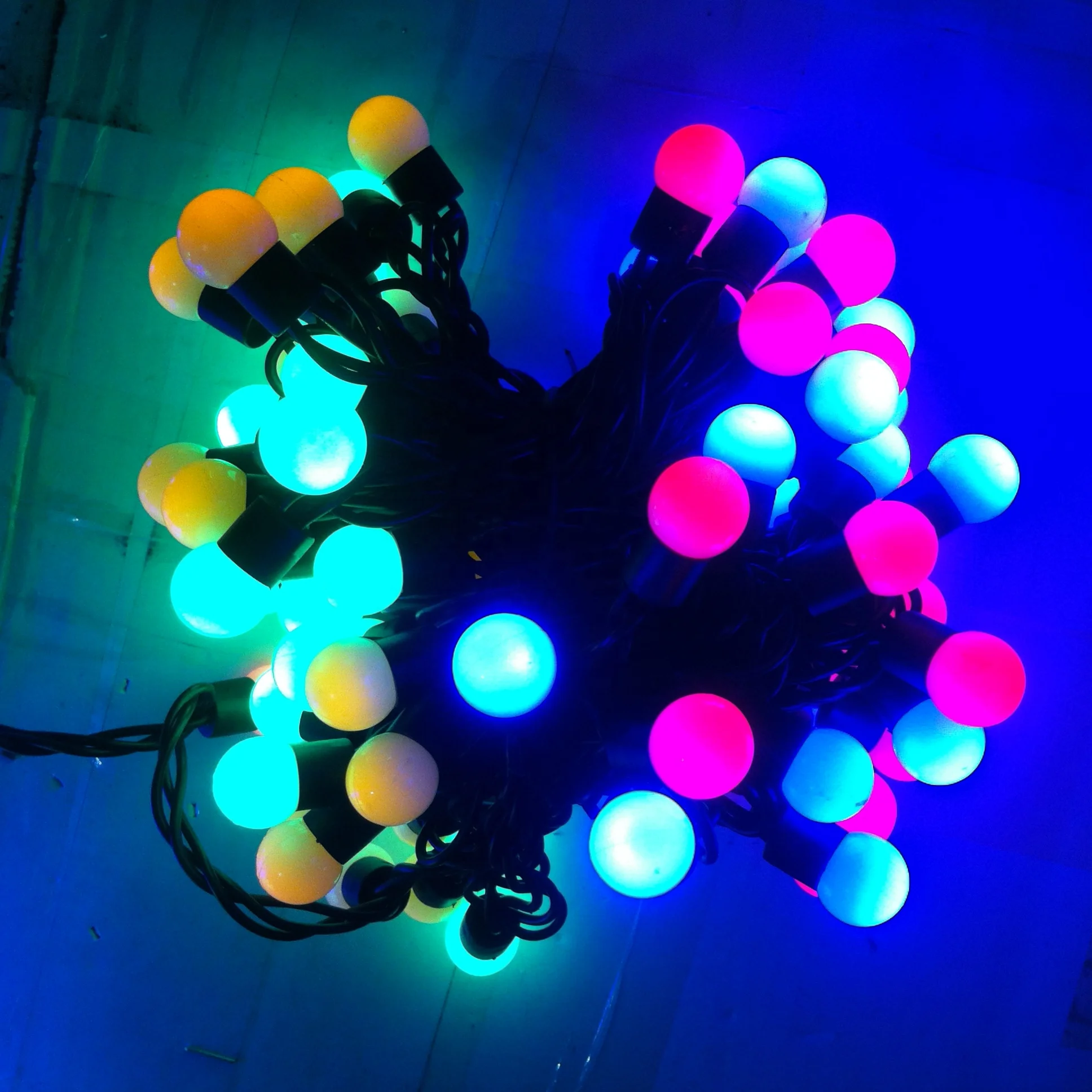 Rgb Rainbow Led Christmas Light String Garland Led Small Ball Party Play Light Outdoor Use