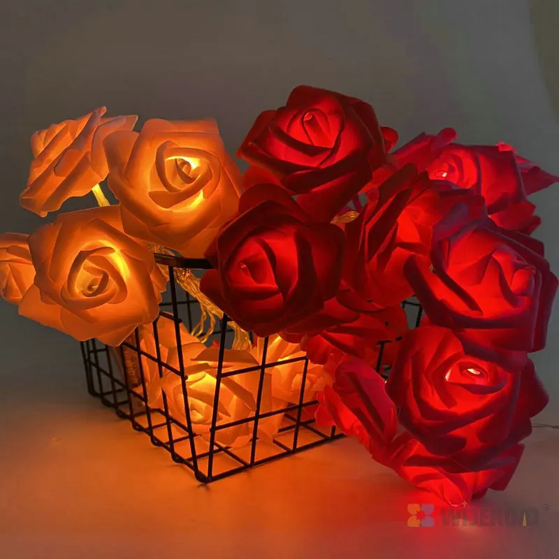 Rose LED string lights indoor valentine decoration