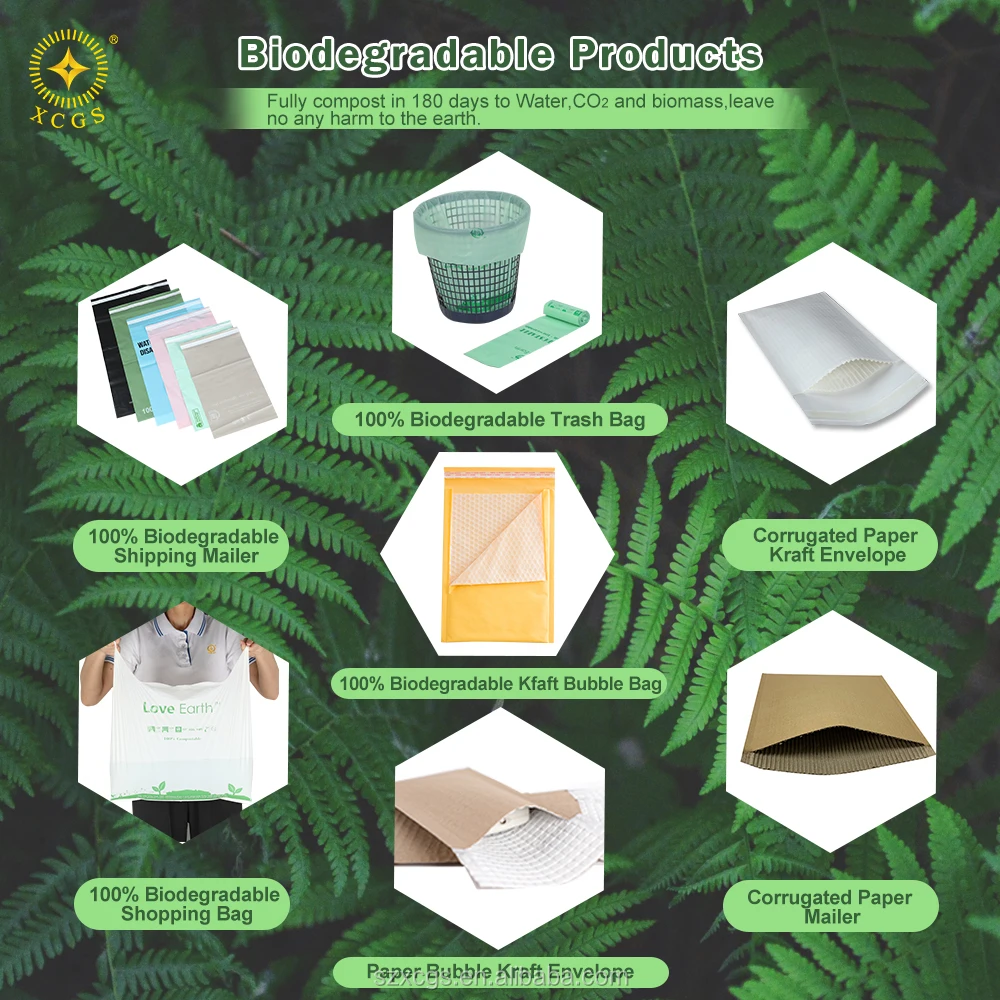 wholesale 100% biodegradable compostable mailing shipping bags