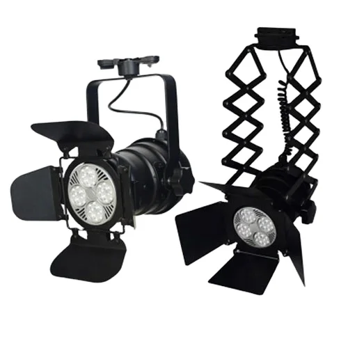 Creative personality retractable rail light shops popular 10w/20w/30w high lumen black LED track lights