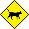 Cat Crossing Symbol - 18 x 18 Warning Signs. A Real Sign. 10 Year Warranty road warning sign