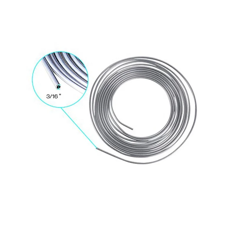 Zinc Coated Steel Brake Line Tubing Coil,3/16" X 25feet Steel Brake