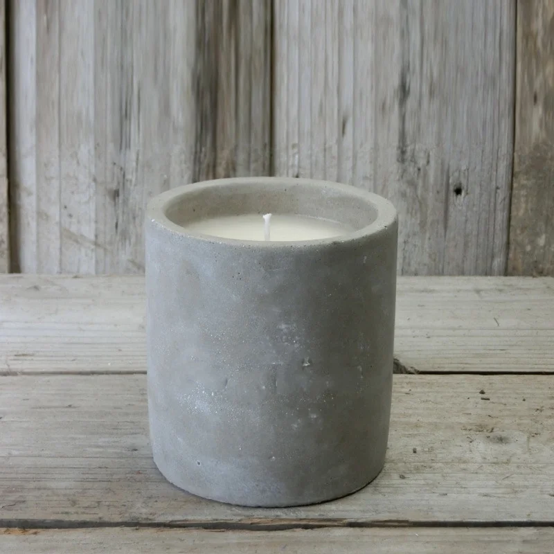 Wholesale Custom Natural Soy Wax Concrete Candle Jar With Candle Holder Concrete Buy Concrete
