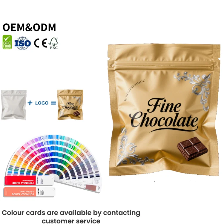 product custom printed self supporting polyester film bag resealable plastic packaging for baby food chewing gum food grade pe material-9