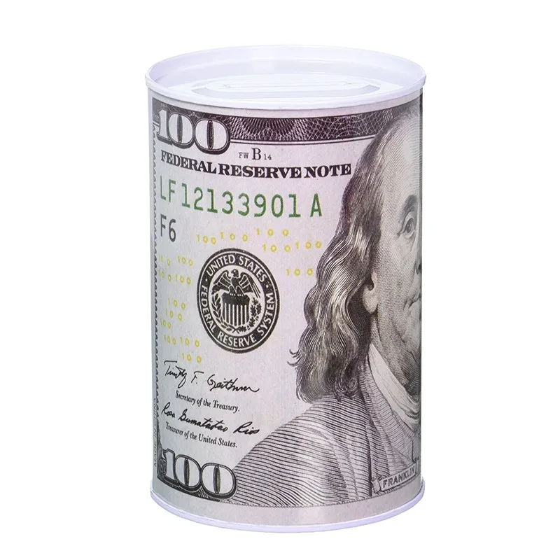 Popular Custom Money Coin Tin Box With 100 Design Dollar General Piggy
