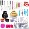 194 PCS Complete Baking Set with Cake turntable set Decorating Supplies Kit Baking Pastry Tools Baking Accessories