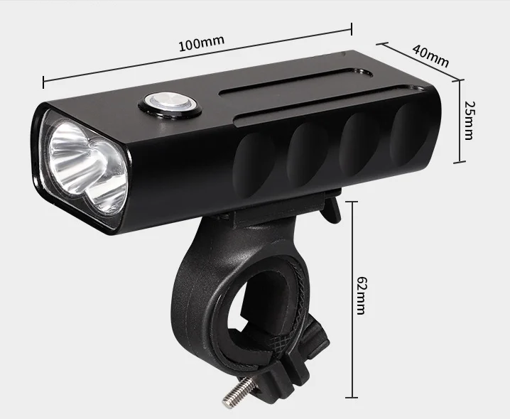 IPX5 Waterproof 3 Led USB Rechargeable Headlight Accessories Bicycle Bike Head Front Fog LED Light