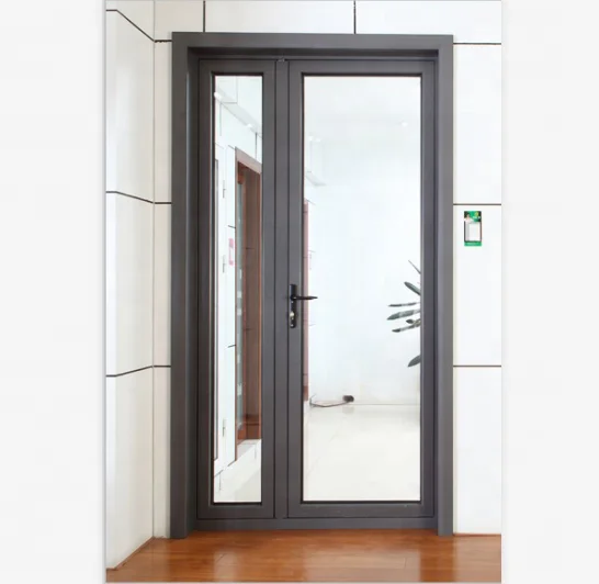 Итальянские внешние Стеклянные Офисные входные алюминиевые главные входные неравные двойные двери