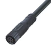 M8 Molded Cable Straight/Right Angled IP67 Waterproof Electrical Connector with Plastic Nut for Marine/Ship Engineering