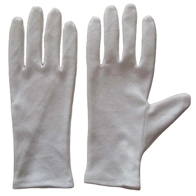100% 白色棉廉价手套