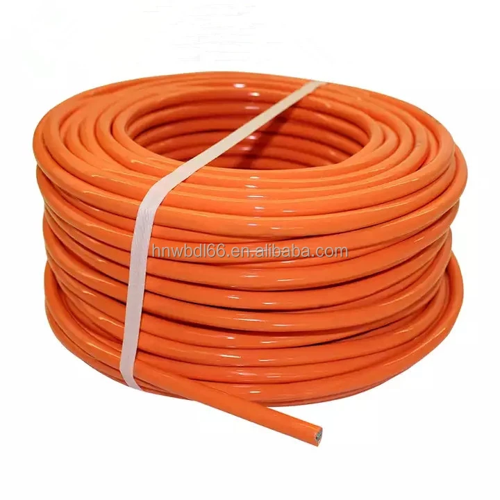 H07RN-F 16mm 3 phase cable coiled on drum with clear AS/NZS 3599 orange sheath