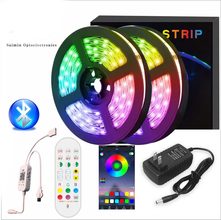 Indoor Decoration 12v Waterproof Lights Strips Led Set 6000k With 24 Keys Bluetooth Remote