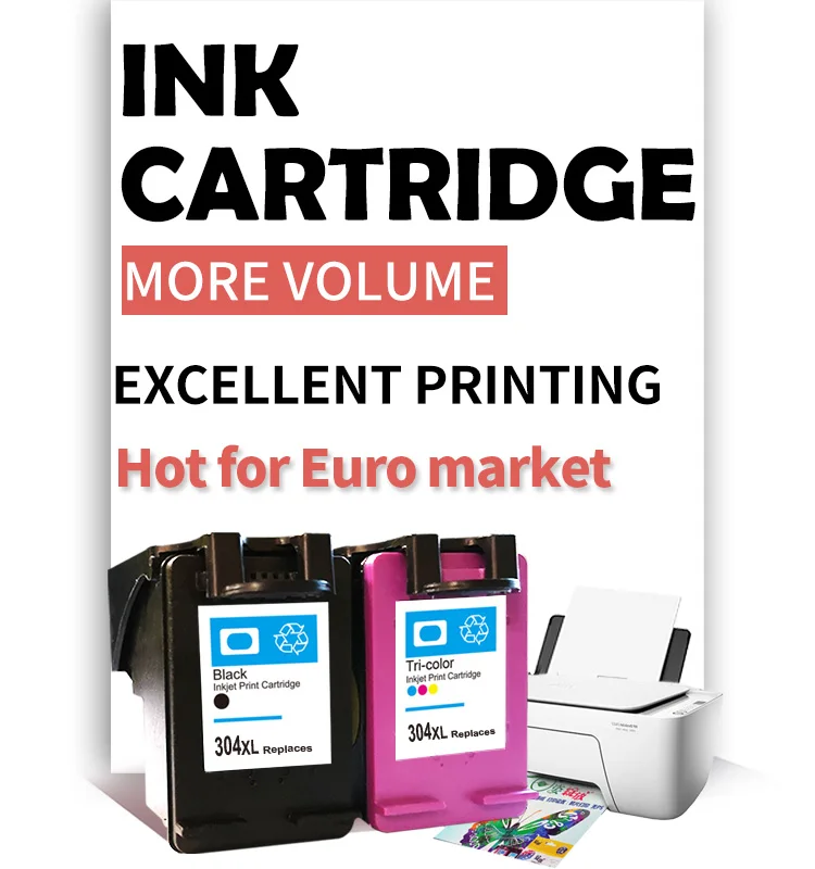 Hicor Chip Reset Black Ink Cartridge 304 Xl Show Ink Level Color Inkjet