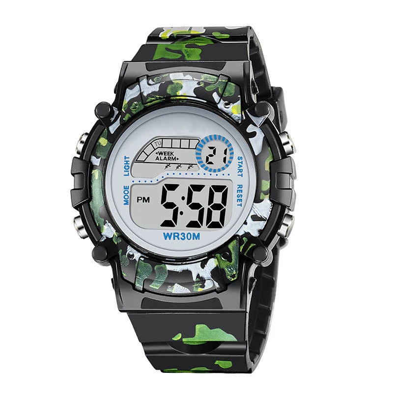 WT0057 Dropshipping Camouflage Child Kids Waterproof Digital Wrist WatchFor Girls Boys