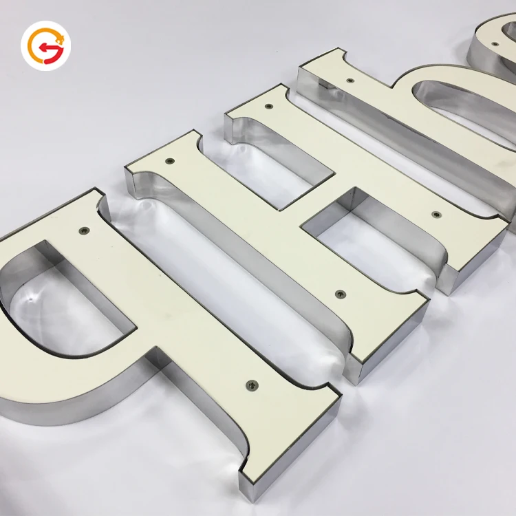 Jaguarsign Custom Letters Mirror Glass Wall Alphabet Letters Stainless