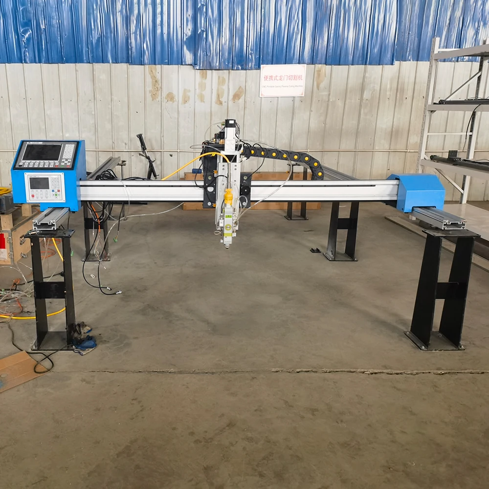 Portable gantry CNC laser cutting machine dual-track drive three-axi design can cut exquisite patterns computer direct operation supplier