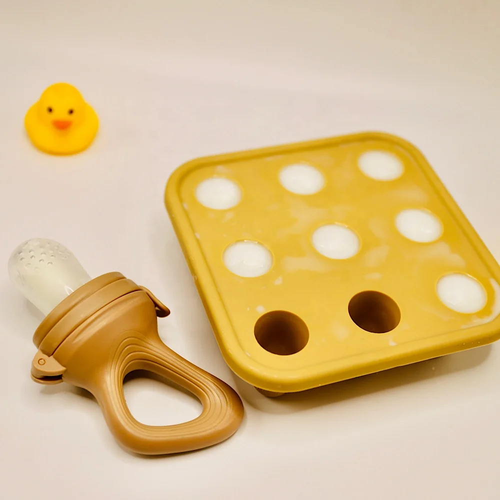 Silicone Nibble Freezer Tray Breast Milk Teething Popsicle Mold For