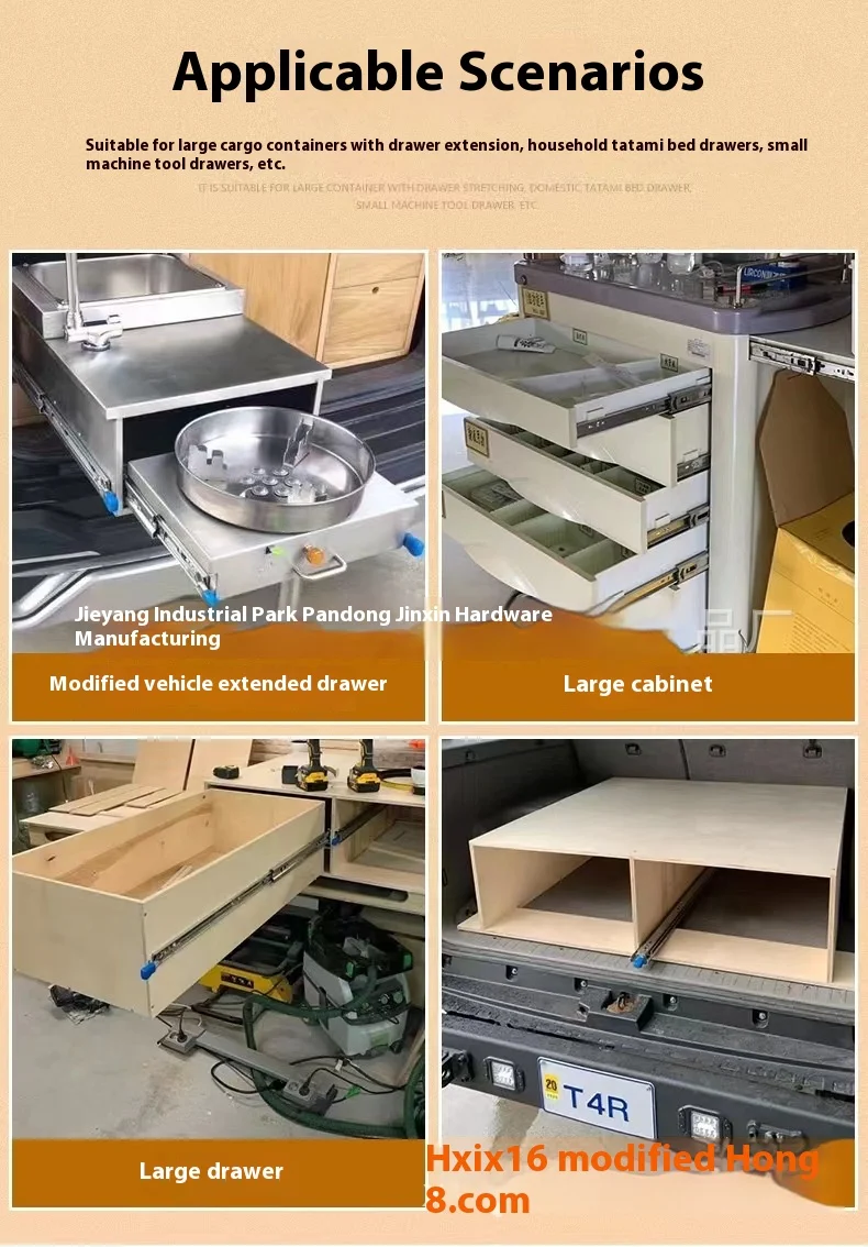 7630 Caj&oacute;n de servicio industrial pesado Deslizos Tobogados triple de rodamiento de bolas de extensi&oacute;n completa Muebles de caj&oacute;n 