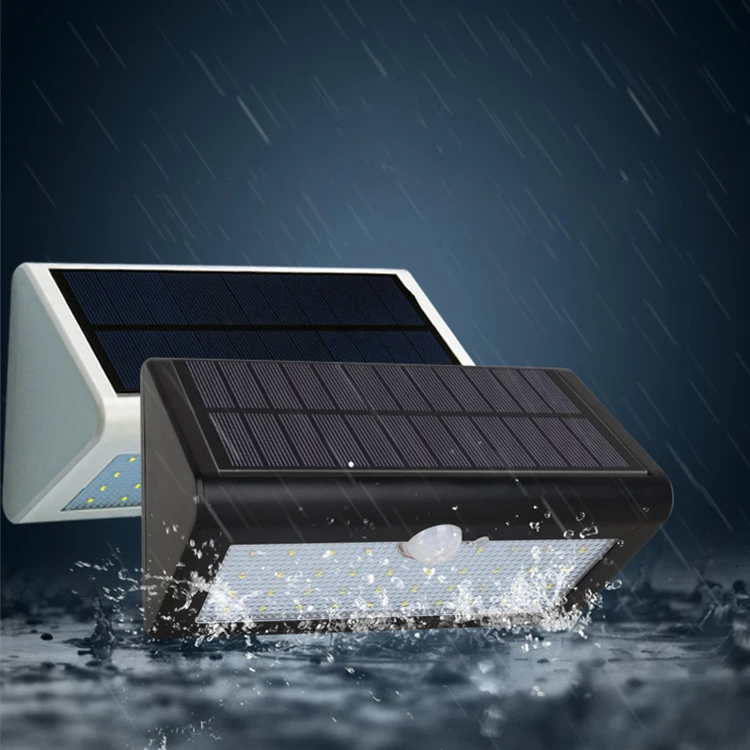 Outdoor solar temperature infrared sensor IP65 waterproof ABS LED 4W solar garden light  wall light