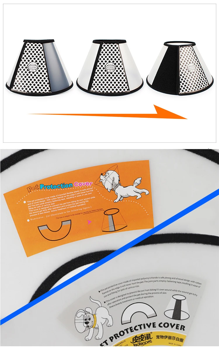 Upgrade Pet Recovery Dog Cones Cat Cone After Surgery Vent Adjust