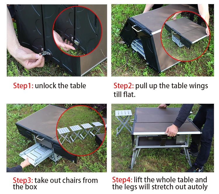 Bulin C550 Mobile Kitchen For Camping Outdoor Folding Table Bbq Self