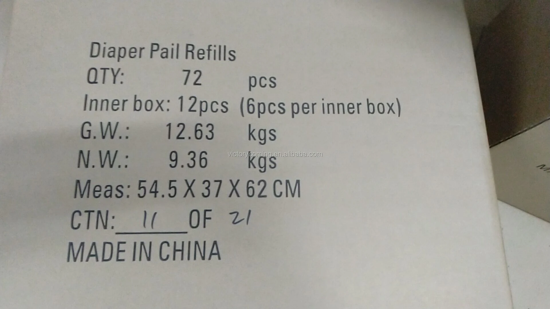 Oem Service Diaper Pail Liner Color Box 8m Support For Custom Baby