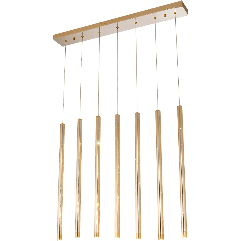 Long Pipe Wind Chime Organ Chandelier Led Long Tube Pendant Light