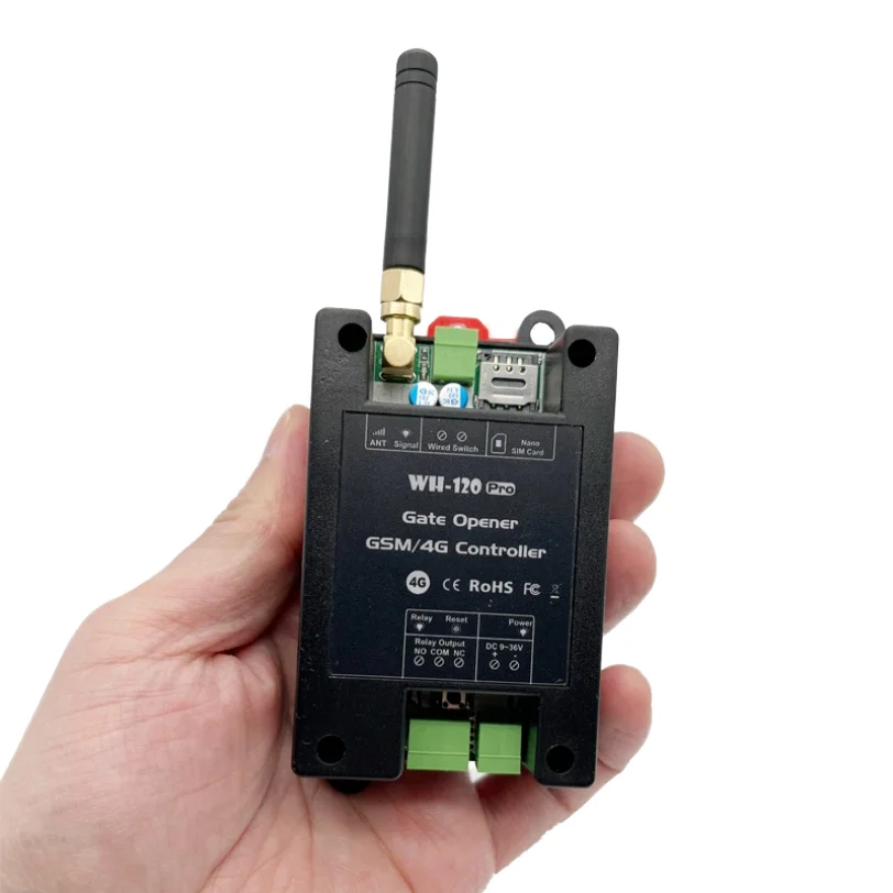 Close-up of relay contacts inside AC motor wireless receiver showing heat dissipation fins