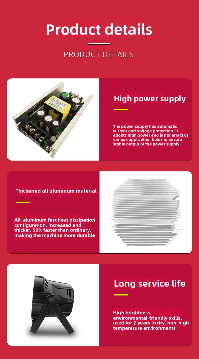 product 18 stage full color rgbw led dyeing light 12w night bar concert atmosphere spot four in one aluminum body dmx512 stage lighting220-5