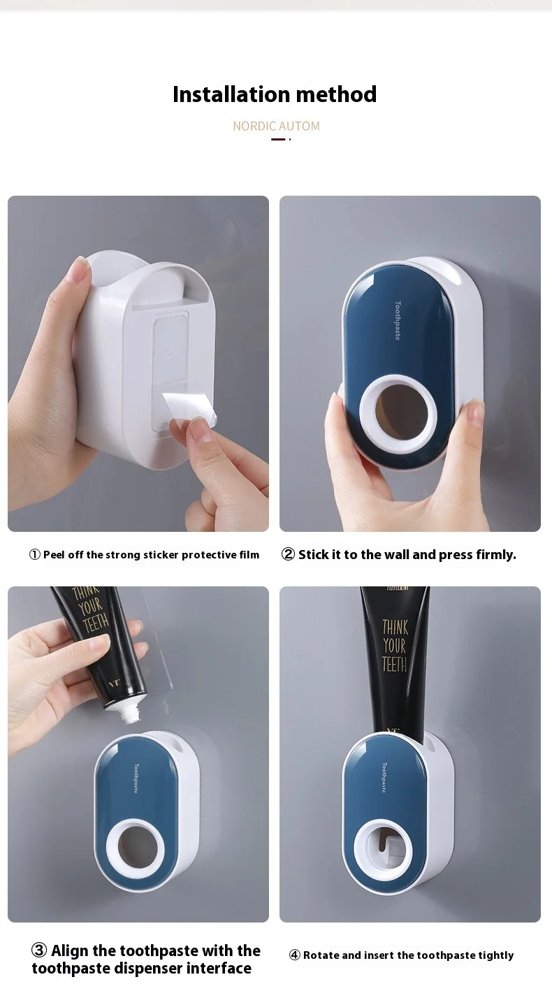 Toothpaste squeezer fully automatic wall-mounted toothpaste dispenser ...
