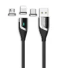 High Quality Magnetic USB Charging Cable Zinc Alloy Fast Charger Data Cable 3 in 1