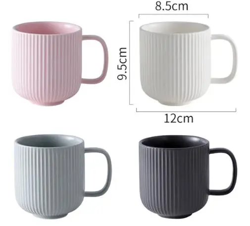 Groothandel Morden Ceramic Coffee Mug With Handle Multi-colored Custom Nordic Matte Mug Cup manufacture